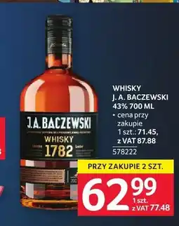 Selgros Whisky J. A. Baczewski 43% oferta
