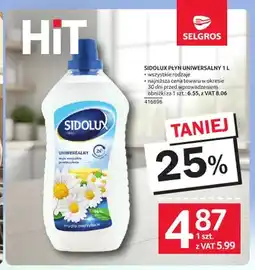 Selgros Płyn uniwersalny Sidolux oferta