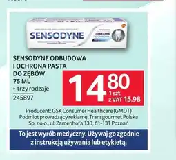 Selgros Pasta do zębów SENSODYNE Odbudowa i Ochrona oferta