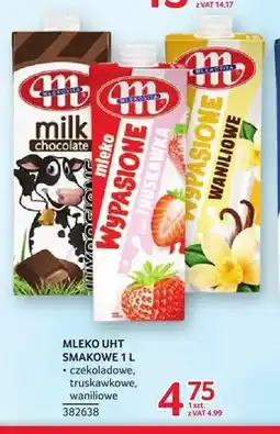 Selgros Mleko UHT smakowe truskawkowe Wypasione Mlekovita oferta