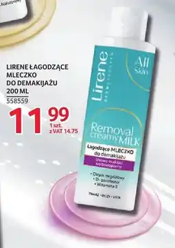 Selgros Łagodzące mleczko do demakijażu Lirene oferta