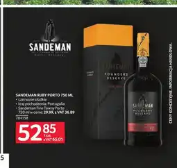 Selgros Sandeman Ruby Porto oferta