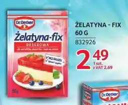 Selgros Żelatyna-fix deserowa Dr. Oetker oferta