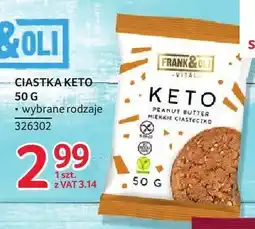 Selgros Ciastka keto Frank&Oli Keto Peanut Butter oferta