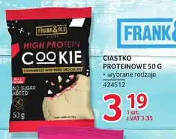 Selgros Ciastko proteinowe Frank&Oli High Protein Cookie Strawberries with White Chocolate oferta