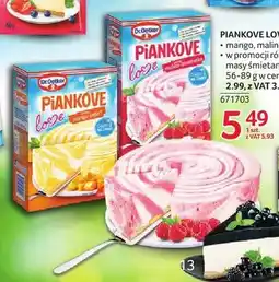 Selgros Piankove Love malina Dr. Oetker oferta