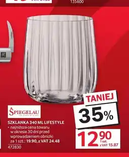 Selgros Szklanka 340ml Lifestyle Spiegelau oferta