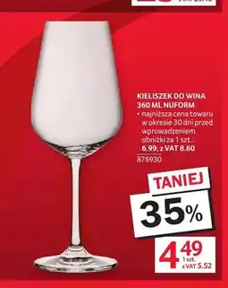 Selgros Kieliszek do wina 360ml Nuform oferta