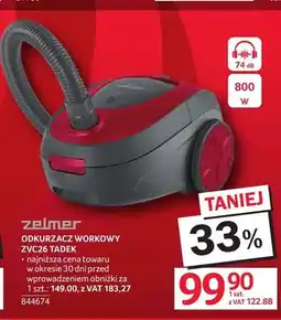 Selgros Odkurzacz workowy ZELMER ZVC26 TADEK 800W 74dB oferta