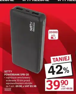 Selgros Powerbank SETTY SPB-20 20000mAh oferta