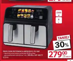 Selgros Frytownica PROFI COOK Airfryer PC-FR 1287 2200W oferta