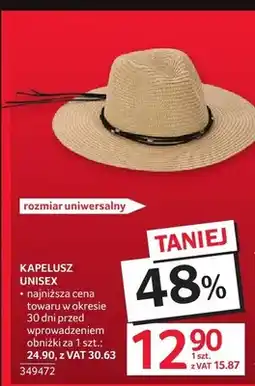 Selgros Kapelusz unisex rozmiar uniwersalny oferta