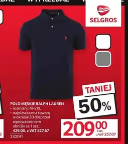 Selgros Polo męskie Ralph Lauren oferta