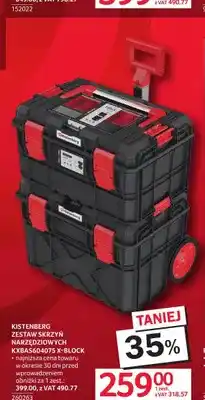 Selgros Zestaw skrzyń narzędziowych KISTENBERG KXBAS604075 X-BLOCK oferta