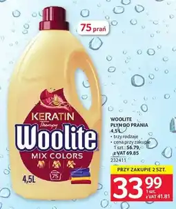 Selgros Płyn do prania Woolite 4,5l 75 prań oferta