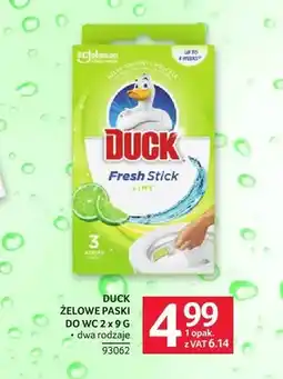 Selgros Żelowe paski do WC Duck Fresh Stick Lime 2-pak oferta