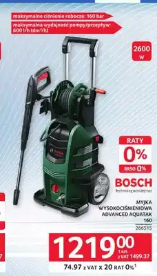 Selgros Myjka wysokociśnieniowa BOSCH Advanced Aquatak 160 2600W oferta