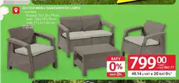 Selgros Zestaw mebli ogrodowych Corfu krzesło 75x70x79cm sofa 128x70x79cm stół 77x57x42cm oferta