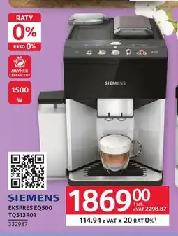 Selgros Ekspres SIEMENS EQ500 TQ513R01 oferta