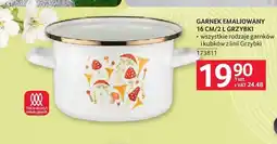 Selgros Garnek emaliowany 16cm/2l Grzybki oferta