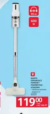 Selgros Odkurzacz pionowy Powerstick VC003WH MANTA oferta