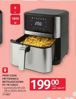Selgros Frytkownica beztłuszczowa PROFI COOK PC-FR 1269 H oferta
