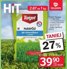 Selgros Nawóz do trawników z mchem wapniowo-magnezowy TARGET oferta