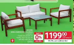 Selgros Zestaw mebli ogrodowych Lucca fotel 70x75x61cm ławka 132x75x61cm stół 80x60x39cm oferta