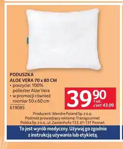 Selgros Poduszka Aloe Vera 70x80cm oferta