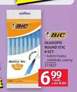 Selgros Długopis BIC ROUND STIC 8szt. kolory tuszu: niebieski, czarny oferta