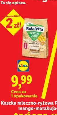 Lidl Mleczna owsianka z ryżem mango-marakuja-banan oferta