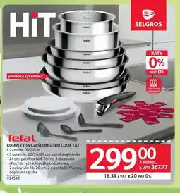 Selgros Komplet 15 części Ingenio Cook Eat Tefal oferta