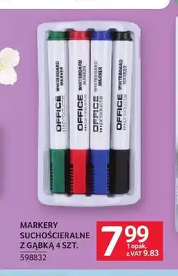 Selgros Markery suchościeralne z gąbką 4-pak oferta
