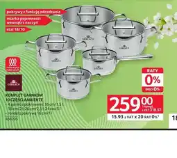 Selgros Komplet garnków 10 części Ambiente Gerlach oferta