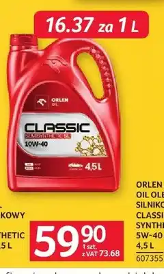 Selgros Olej silnikowy Classic Semisynthetic 10W-40 ORLEN OIL oferta