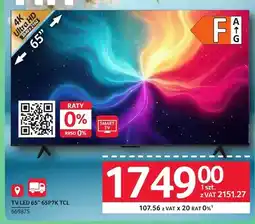 Selgros TV LED 65 65P7K TCL oferta