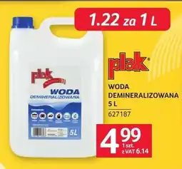 Selgros Woda demineralizowana PLAK oferta