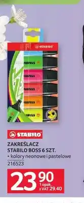 Selgros Zakreślacz STABILO BOSS 6szt. kolory neonowe i pastelowe oferta