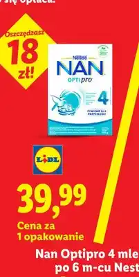 Lidl Mleko modyfikowane Nan Optipro 4 oferta