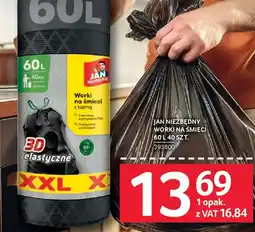 Selgros Jan niezbędny Worki na śmieci z taśmą 3D elastyczne oferta