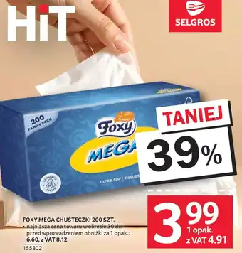 Selgros Foxy Mega Chusteczki oferta