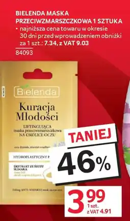 Selgros Bielenda Maska przeciwzmarszczkowa Kuracja Młodości oferta
