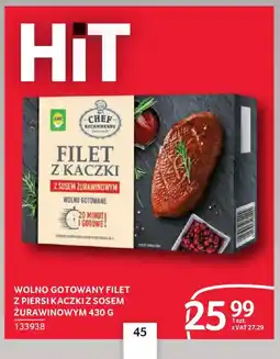 Selgros Wolno gotowany filet z piersi kaczki z sosem żurawinowym oferta