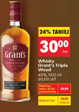 Biedronka Whisky Grant's Triple Wood 40% oferta