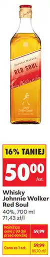 Biedronka Whisky Johnnie Walker Red Soul oferta