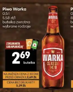 Delikatesy Centrum Piwo Warka oferta