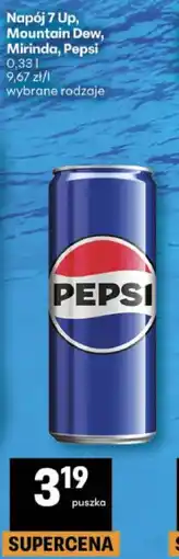 Delikatesy Centrum Napój 7 Up, Mountain Dew, Mirinda, Pepsi oferta