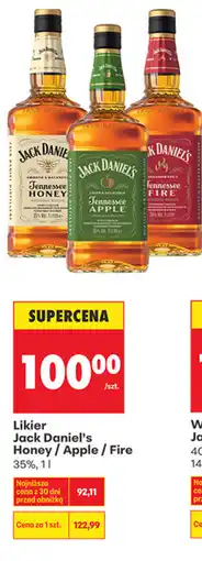 Biedronka Likier Jack Daniel's Honey / Apple / Fire 35% oferta