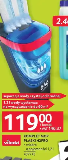 Selgros Vileda Komplet mop płaski H2PRO oferta