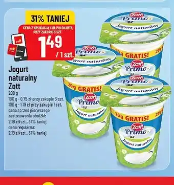 Polomarket Jogurt naturalny Zott Primo oferta
